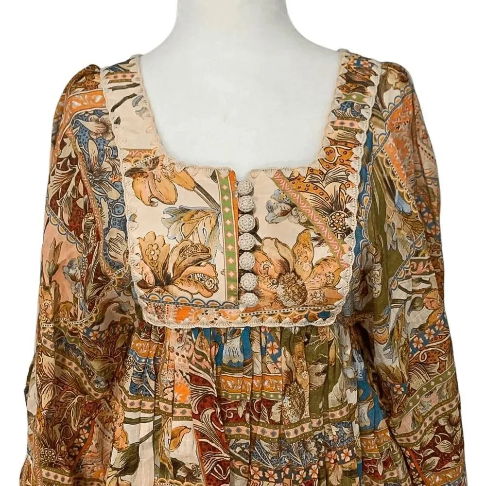 Zimmermann Multicolor Bohemian Mini Dress - Picture 3 of 13
